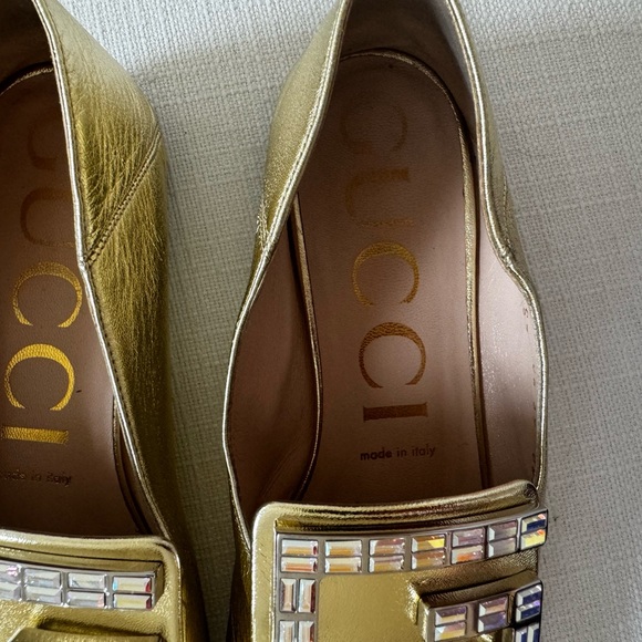Gucci Patent Leather Crystal Embellishment Flats - Picture 3 of 5